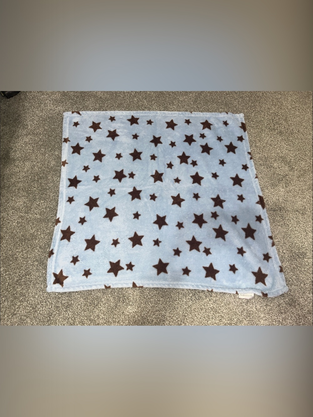 Baby Gear Blue and Brown Star Plush Blanket